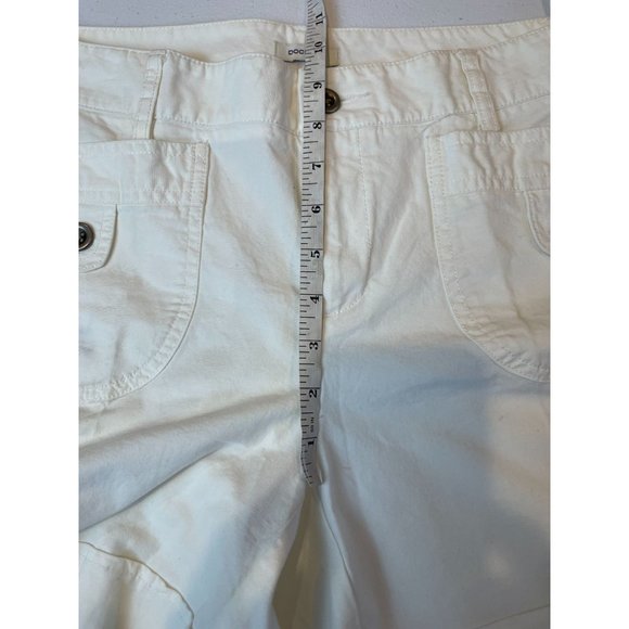 Dockers Womens Pockets Front Shorts Mid Rise Stretch Flat Front White Size 10 - Picture 4 of 9